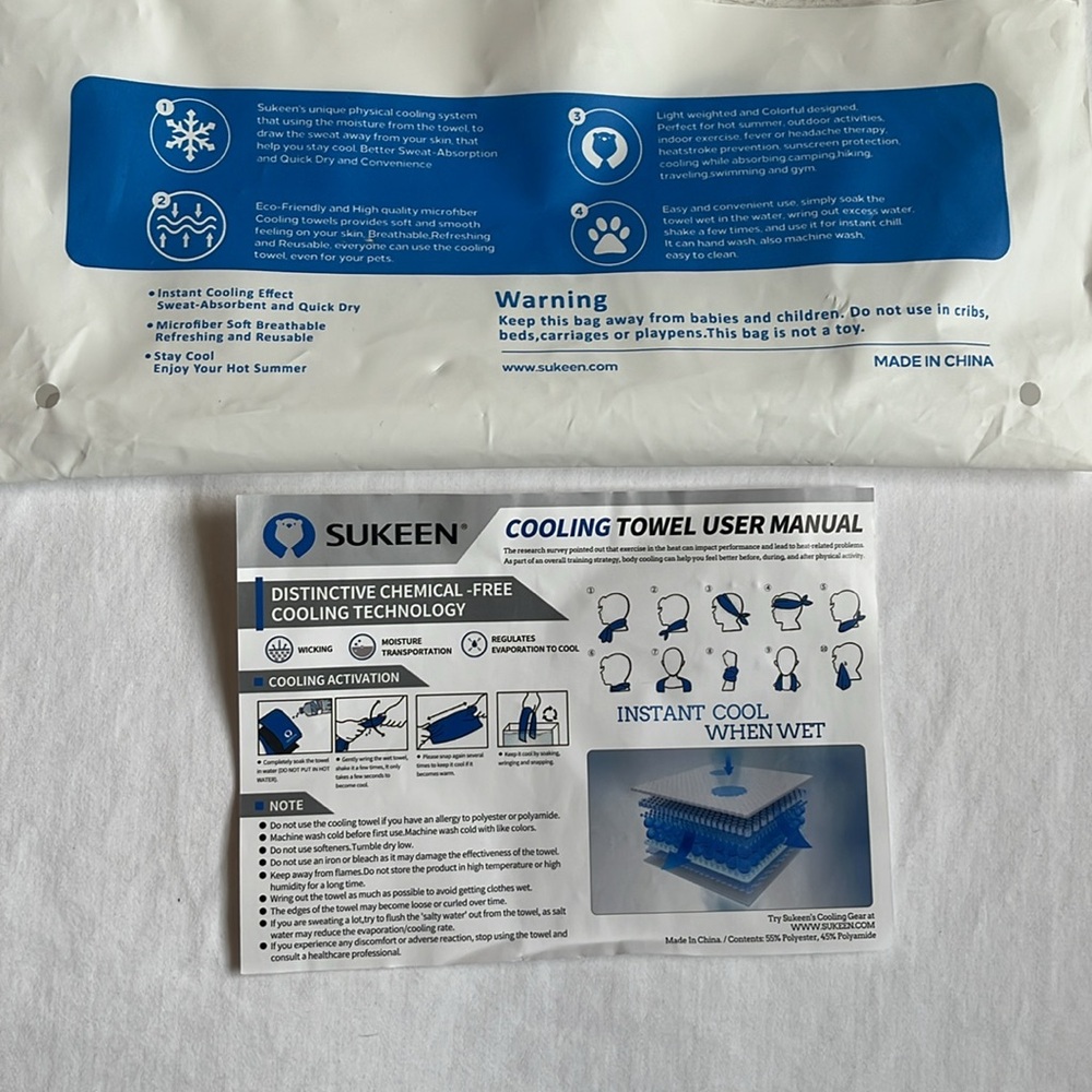 Sukeen 4 Pack Cooling Towels - Picture 6 of 6
